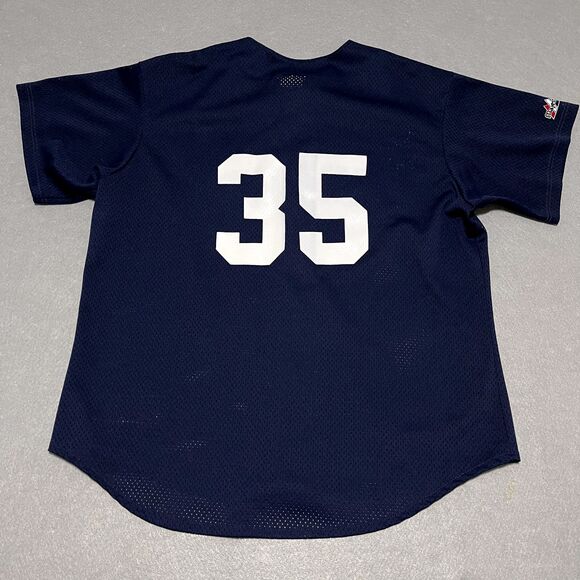 VTG Seattle Mariners Jersey Mens XL Sea Blue #35 MLB Baseball Game Issued USA - Picture 7 of 12